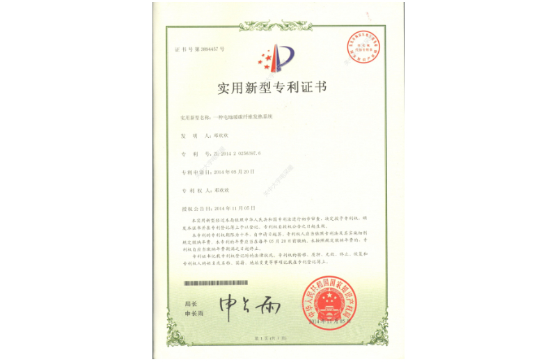 一種電地暖碳纖維發(fā)熱系統(tǒng)